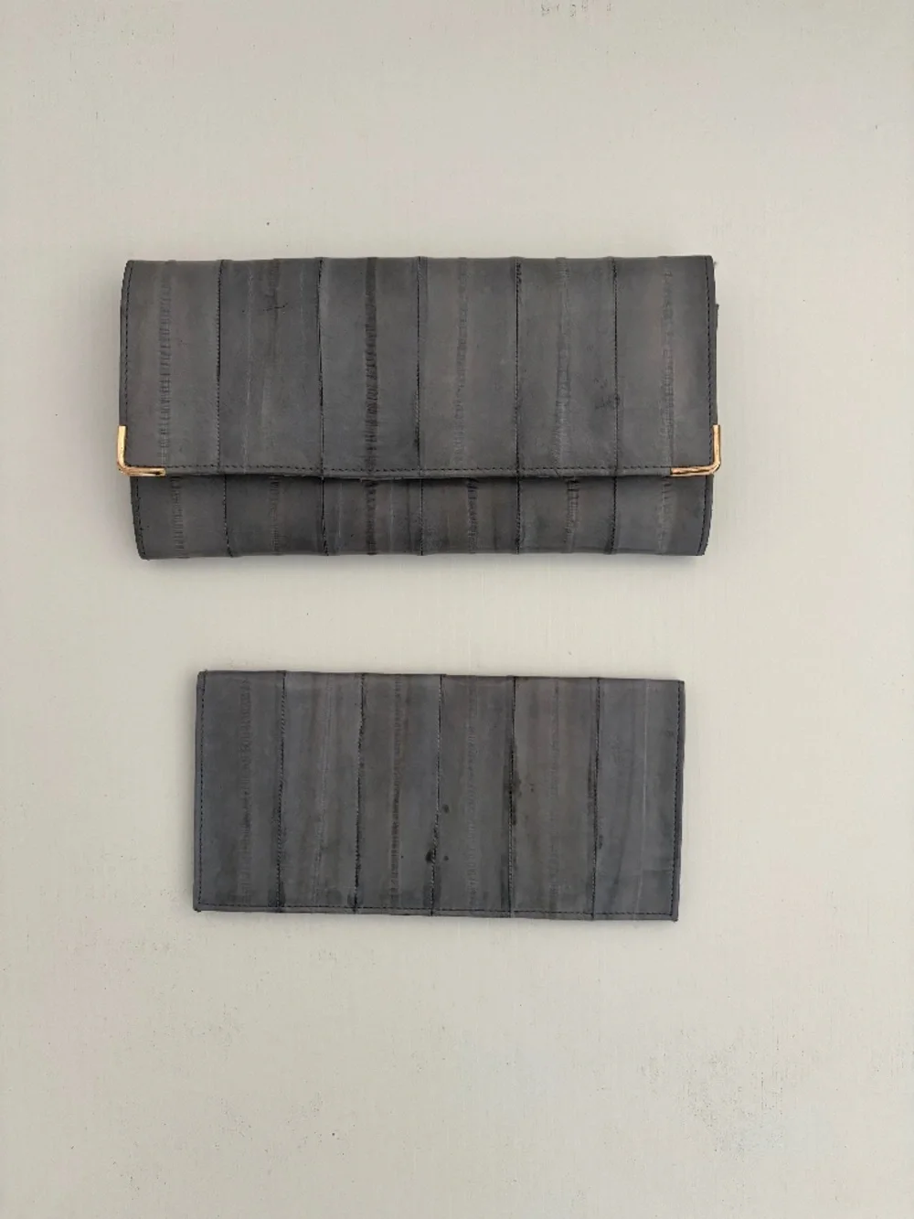 NEW Eel Skin Wallet & Checkbook Insert